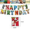 Ninjago Theme Kids Children Boys Fans Happy Birthday Party Decoration Decors Balloon Banner Cupcake Toppers Kit Set