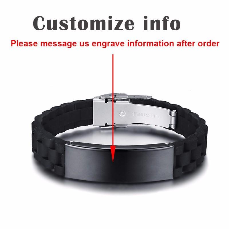 Vnox религиозный крест Иисус Писание цитата христианский библейский стих вдохновляющие вера силиконовые браслеты для мужчин персонализация