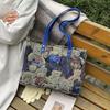 Cartoon Bear Pattern Shoulder Bag Portable Tote Bag Fashion Handbag