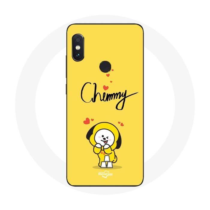 Case for Xiaomi Redmi Note 5 AI Dual Camera BTS Bangtan Boys BT21 Chimmy Jimin Yellow Background