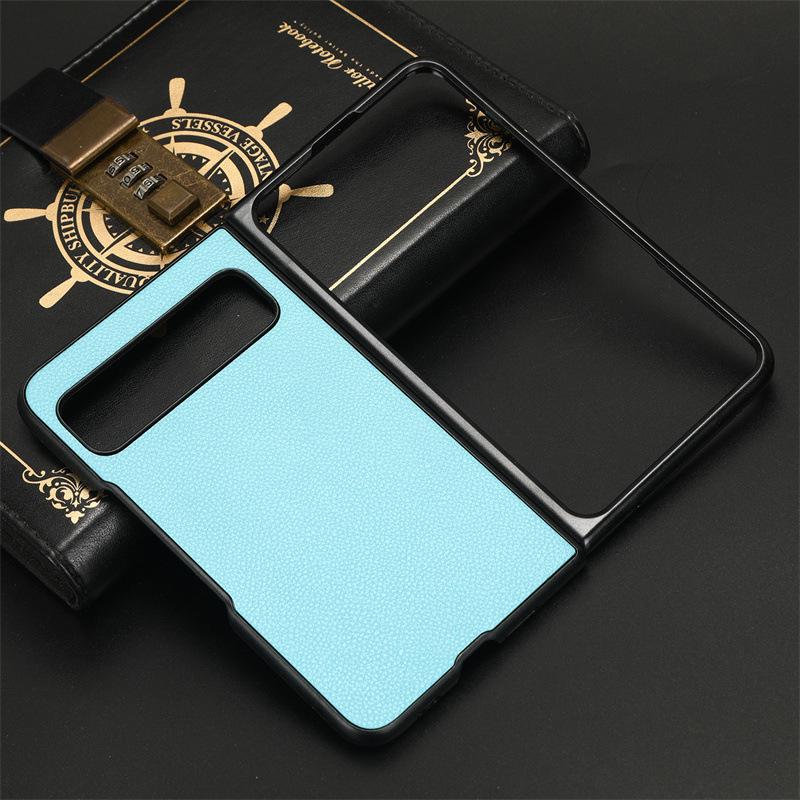 Защитный чехол с узором личи для Google Pixel Fold - Однотонная складная задняя крышка-наклейка