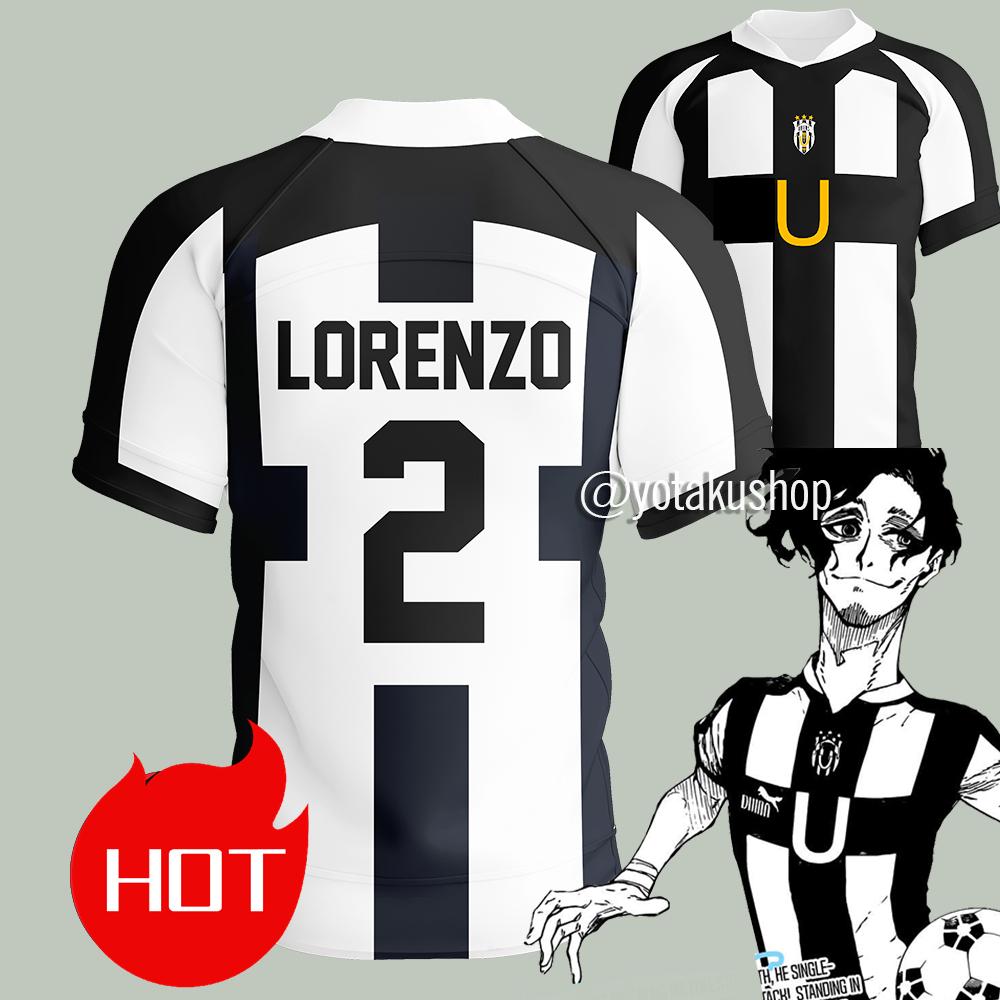 2025 Blue Lock Ubers Футболка с V-образным вырезом Косплей Униформа Barou Aiku Lorenzo Футболка Унисекс Uber Уличная Одежда Топы