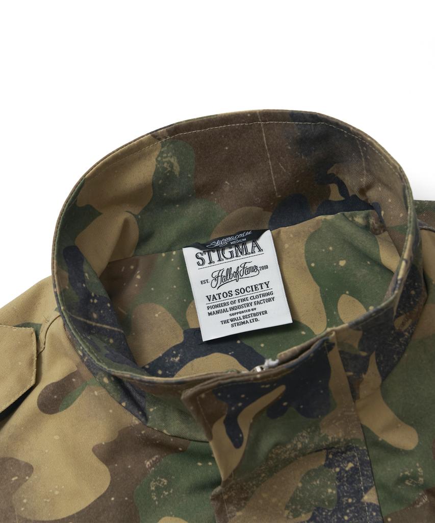 Stigma S56 Oversized Crop Military Jacket Camo