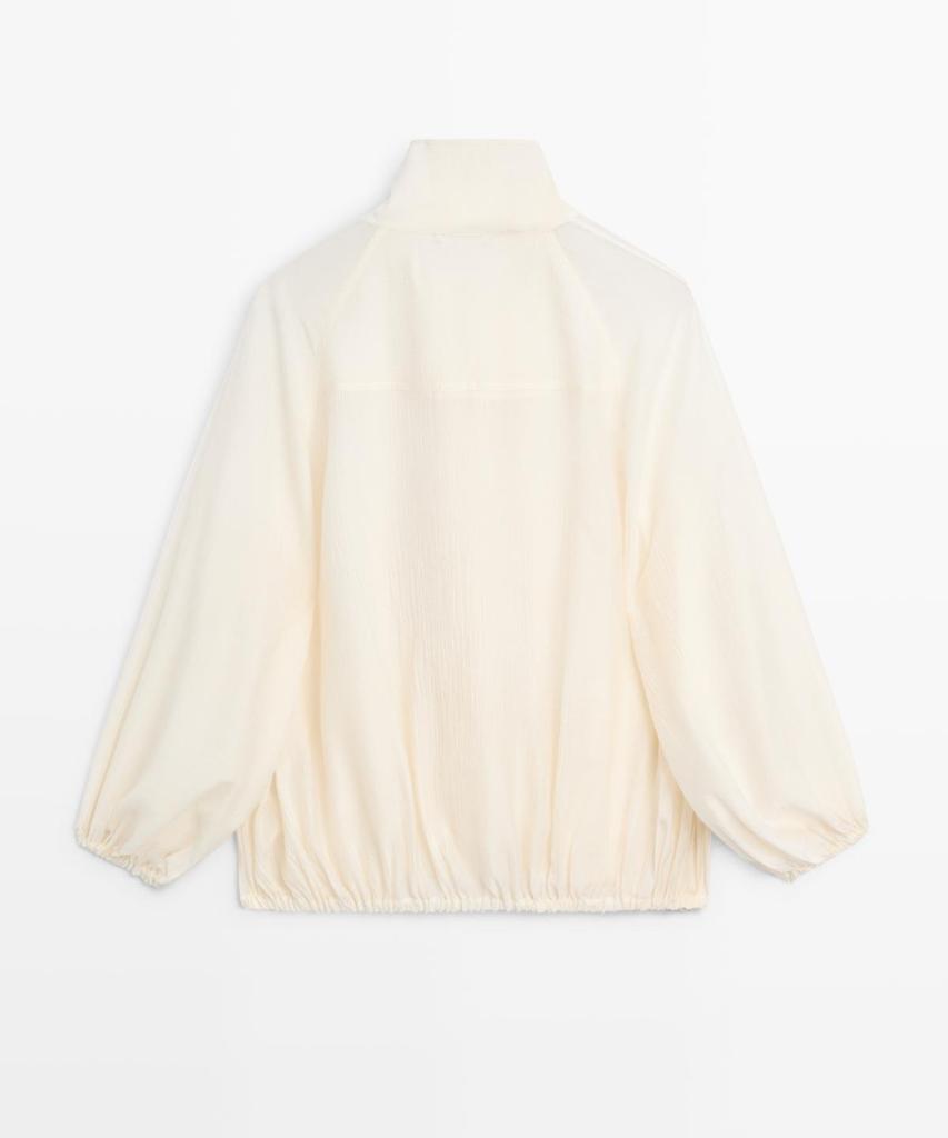 Massimo Dutti Puff Detail Fluid Overshirt