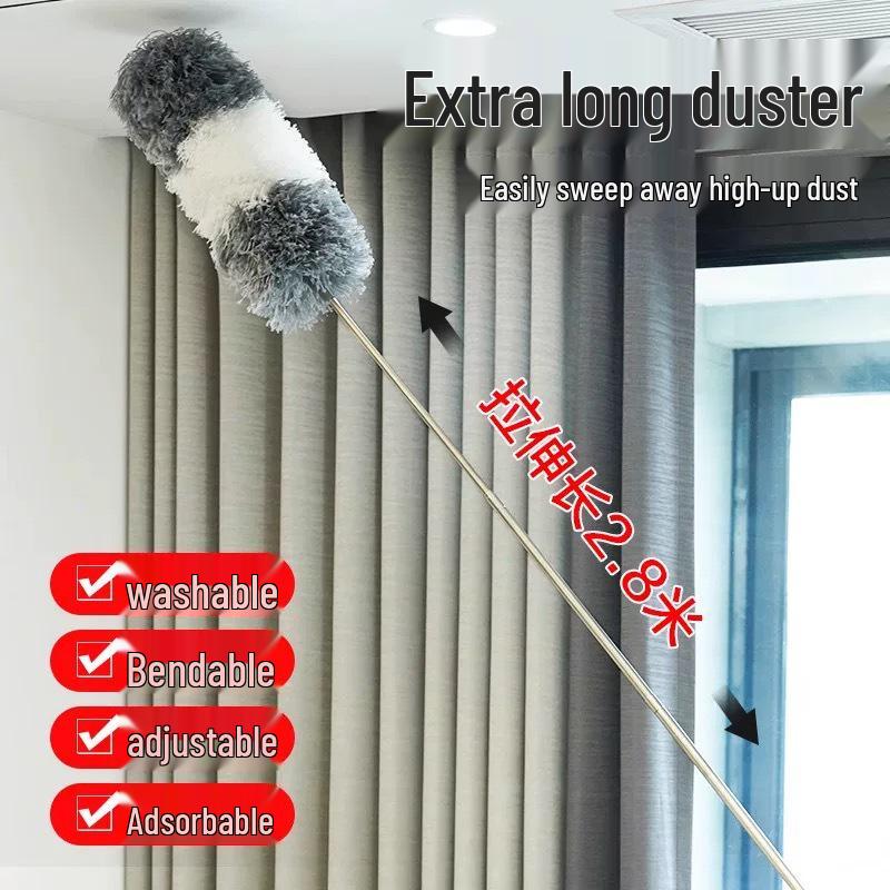 Retractable Electrostatic Feather Duster for Household Cleaning