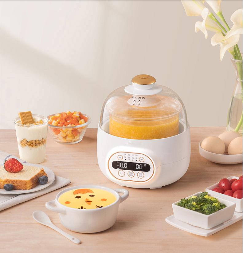 220 В 1 л автоматическая электрическая машина для тушения стеклянная мультиварка для детского питания для дома горшок для приготовления пищи белый/зеленый цвет