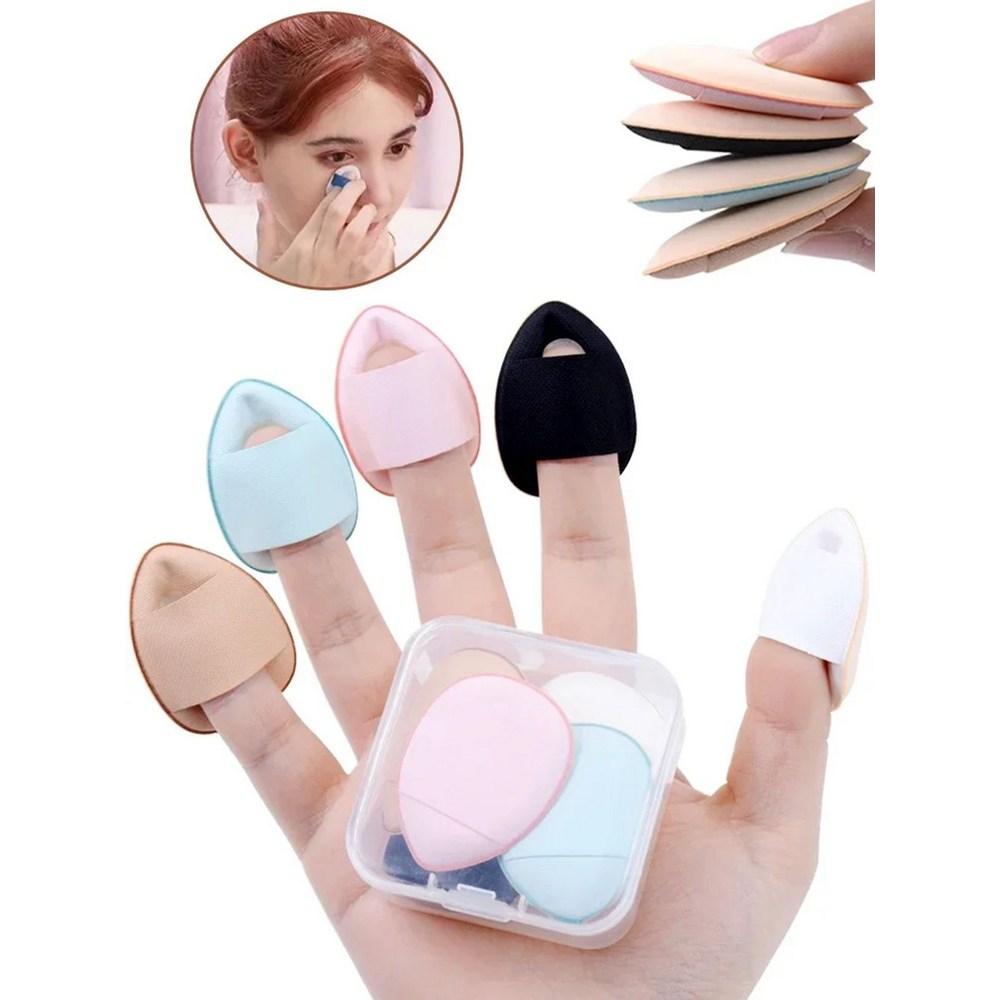 Мини-кушон Mini Finger Puff Foundation Small Air Cushion Powder Sponge Face 5 шт 10, 5 шт, 5 шт Зеленый