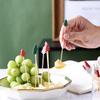 50 шт./компл. Рождественские фруктовые палочки одноразовые бамбуковые палочки снежинка рождественская елка лось Санта Клаус снеговик палочки рождественские украшения