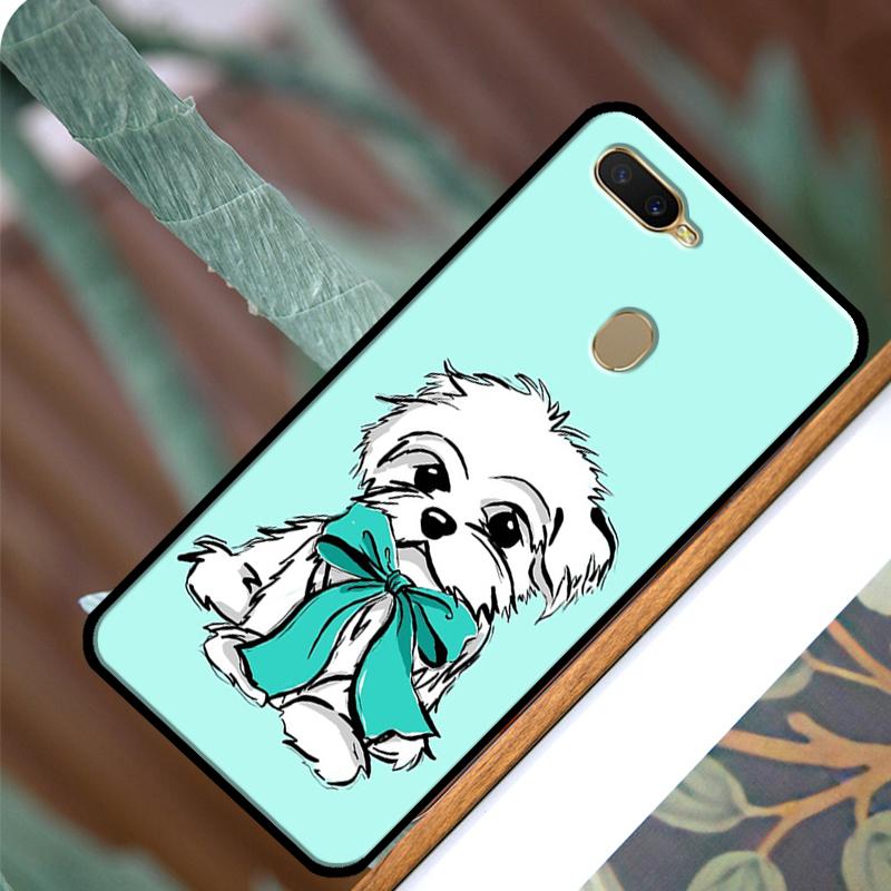 Чехол с мальтийской собакой для OPPO A83 A91 A93 A1K A15 A3S A54 A74 A94 A5 A9 A31 A53 A52 A72 A53S, задняя крышка