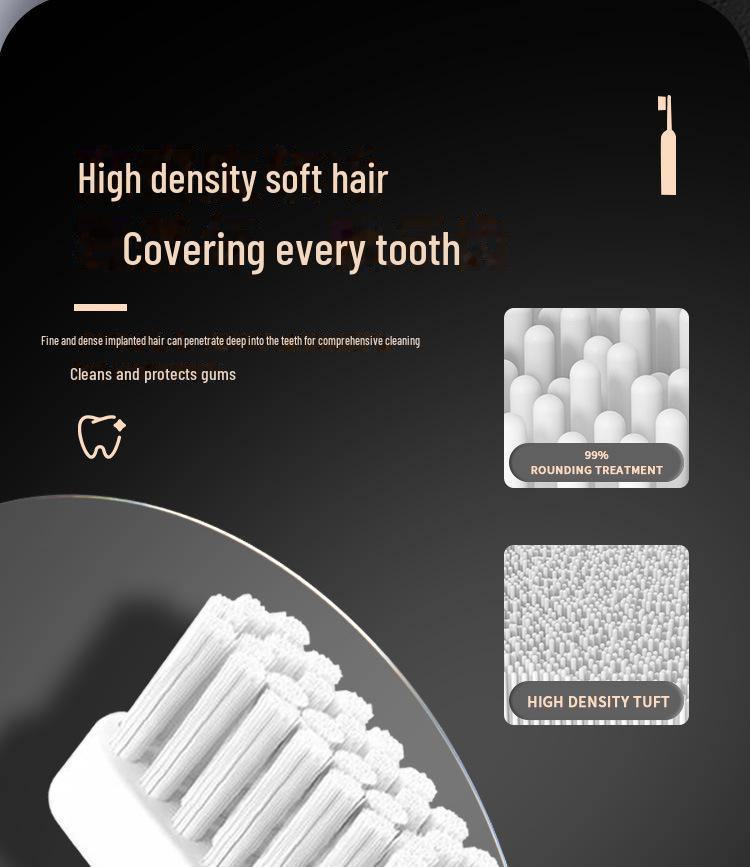 Набор электрических зубных щеток Jian: Аккумуляторные звуковые щетки для взрослых и пар, черные и белые - Бесплатная доставка