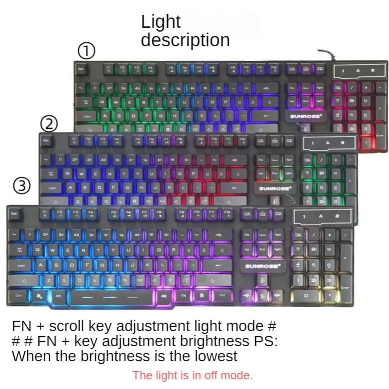 Русская светящаяся клавиатура Русская светящаяся механическая ручная клавиатура