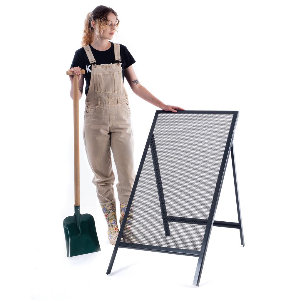 KADAX Строительное сито для песка, земли, кладочного раствора 120x60см для гравия ячейка 4мм