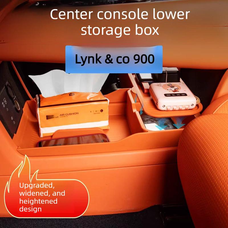 Suitable for Lynk&Co 900 2025 dedicated central control lower storage box storage box car supplies modification accessories