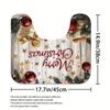 4Pcs Bathroom Shower Curtain SetMerry ChristmasPattern Bathroom Curtain With 12 Hooks Non Slip Rugs Toilet Cover Mat Bathroom Partition