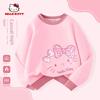 Hello Kitty Girls' Long-Sleeved T-Shirt, Kidsren's Base Layer Shirt, Pink Sweatshirt, Color-Blocked, Stylish Little Girl's Top, Spring