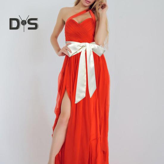 Женский ремень из гладкого атласа со шнуровкой и бантом, декоративный пояс с регулируемой длиной и дизайном галстука-бабочки, формальный пояс