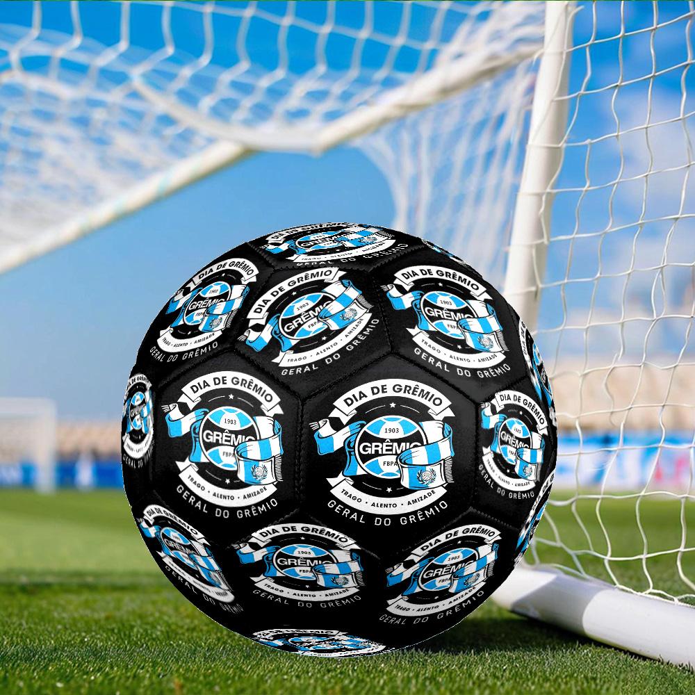 Olympique Football Crest Printed Size 5 Soccer Balls, Anti-Slip, Protective Football, Outdoor Sport, a Unique Gift Suitable for him/her, Birthday