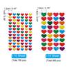 20/60Sheets Heart Reward Stickers Sparkling Self Adhesive Colorful Sticker Heart Love Sticker Labels for Office Classroom Party