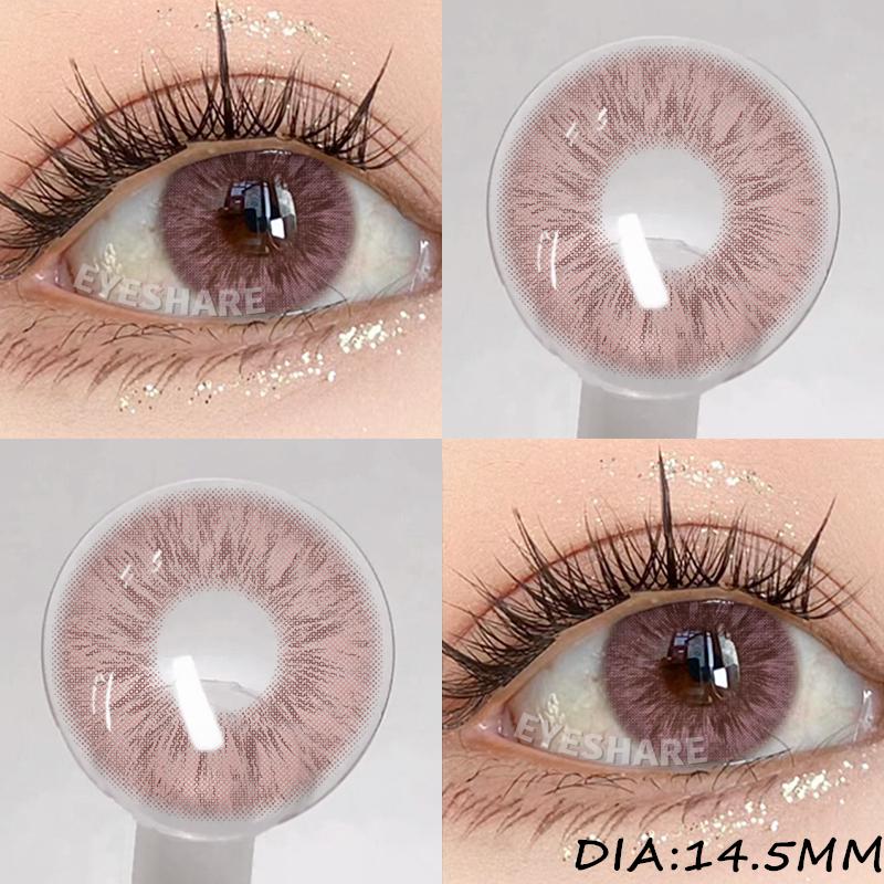Eyeshare 2pcs Blue Natural Color Contact Lenses for Eyes Brown Lenses Colorcon Korean Lenses Yearly Beauty Brown Eye Contacts