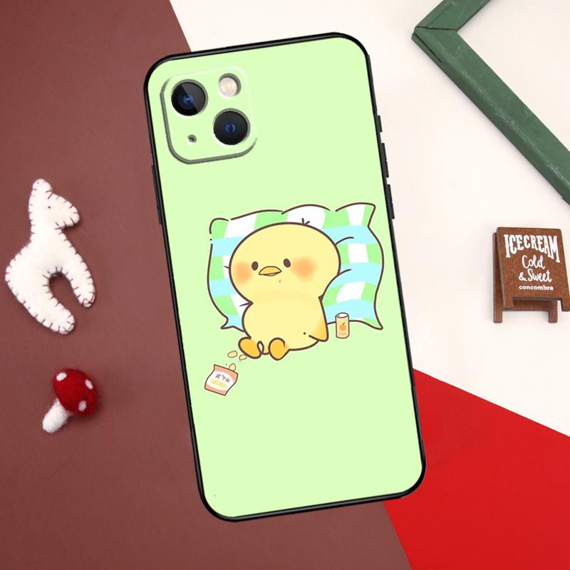 Чехол Kwaii yellow duck для iPhone 12 11 13 14 15 Pro Max 12 Mini 7 8 Plus X XR XS Max SE 2020