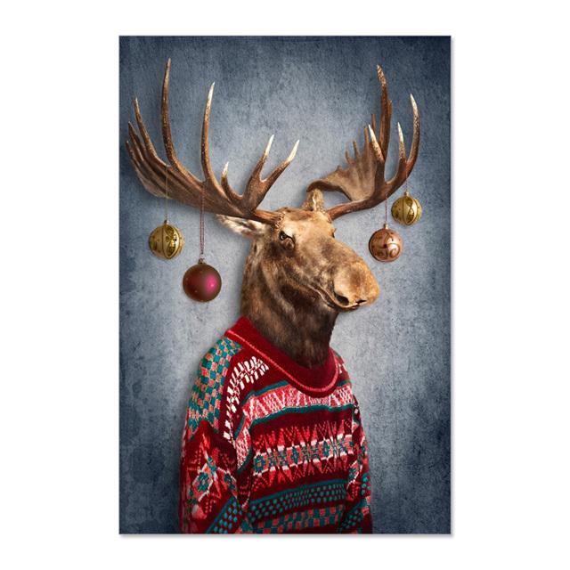 Человеческое тело, голова животного, абстрактная настенная художественная печать, Жираф, медведь, лев, холст, картина, скандинавский плакат, декор, фотографии для гостиной, без рамки