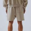 Fear of God Essentials Коричневые спортивные шорты унисекс с вышивкой букв и кулиской, американские, тяжелый вес FOG-FW19-1