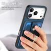 For iPhone 17 Pro Phone Case Leather Back Cover with Card Slots Kickstand