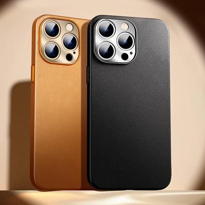 Роскошный кожаный чехол для беспроводного зарядного устройства для Apple Iphone 15 Pro Max Iphone 14 Pro, противоударный защитный чехол для объектива камеры