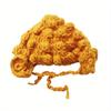 Мягкая и уютная кошачья шапка с плюшевыми ушками, теплый головной убор с милым медведем ручной работы для кошек и маленьких собак