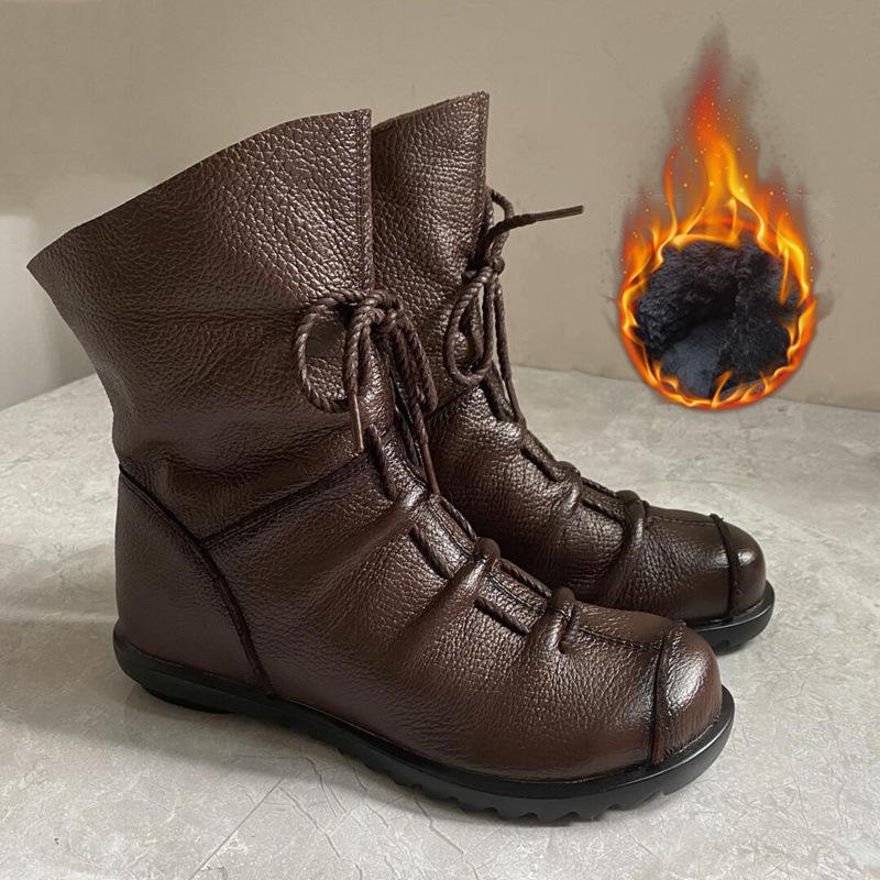 Women's Demi-season Boots Made of Genuine Leather