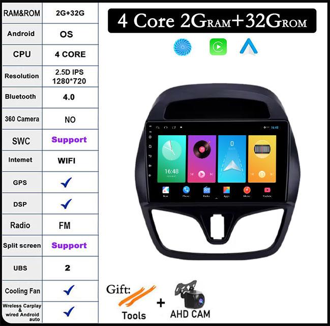 9-дюймовый IPS QLED для Chevrolet spark 2015-2018 DSP Android 14 автомобильный радиоприемник мультимедиа видеоплеер навигация стерео GPS монитор