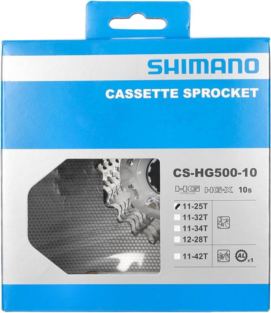 SHIMANO Кассетная звездочка 10S ICSHG50010125 (ДОРОГА) CS-HG500-10 11-25T