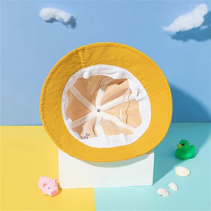 Dww-Yellow- Adults Cute Frog Bucket Hat for Summer and Outdoors - Foldable - Wide Brim Fisherman's Hat - Sun Hat for Adult Women and Men