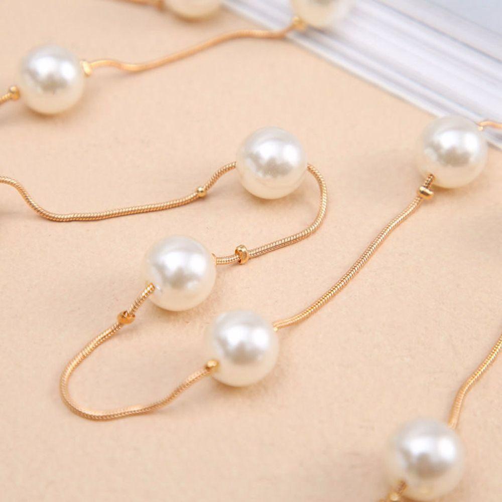 Skirt Pearl Waist Chain Women's Elegant Pearl Belt Dress Waist Chain Ladies Decorative Jewelry