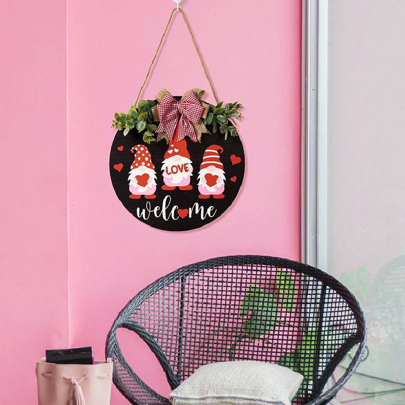 Креативный День Матери Любовь Гном Приветственная Табличка С Красным Бантом И Сердечным Декором