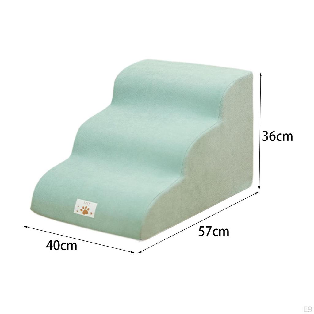 Лестница для собак, наклон 35 градусов, ступеньки для домашних животных, для внутреннего использования, портативная, с мягким нескользящим дном, легкая, моющаяся