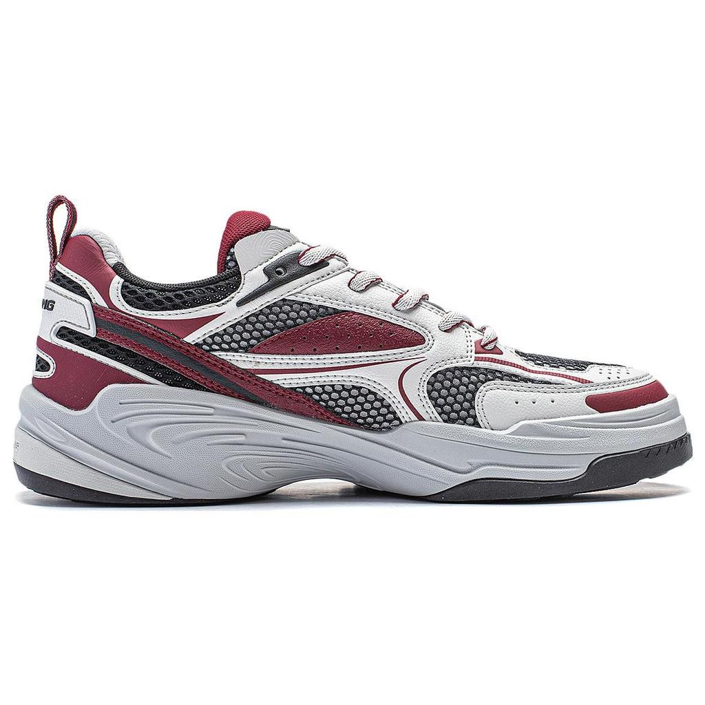 Li-Ning Flash Star 2 CF Series Удобные универсальные нескользящие износостойкие низкие повседневные туфли мужские кроссовки черные серые красные AGLT171-1