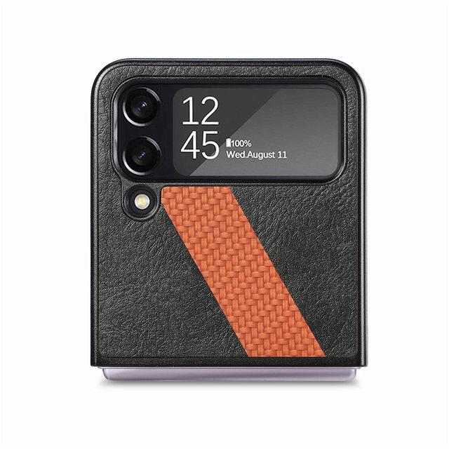 Легкий кожаный защитный чехол гибридного цвета для Samsung Galaxy Z Flip4 Flip 4 5g Zflip4 противоударный чехол для мобильного телефона