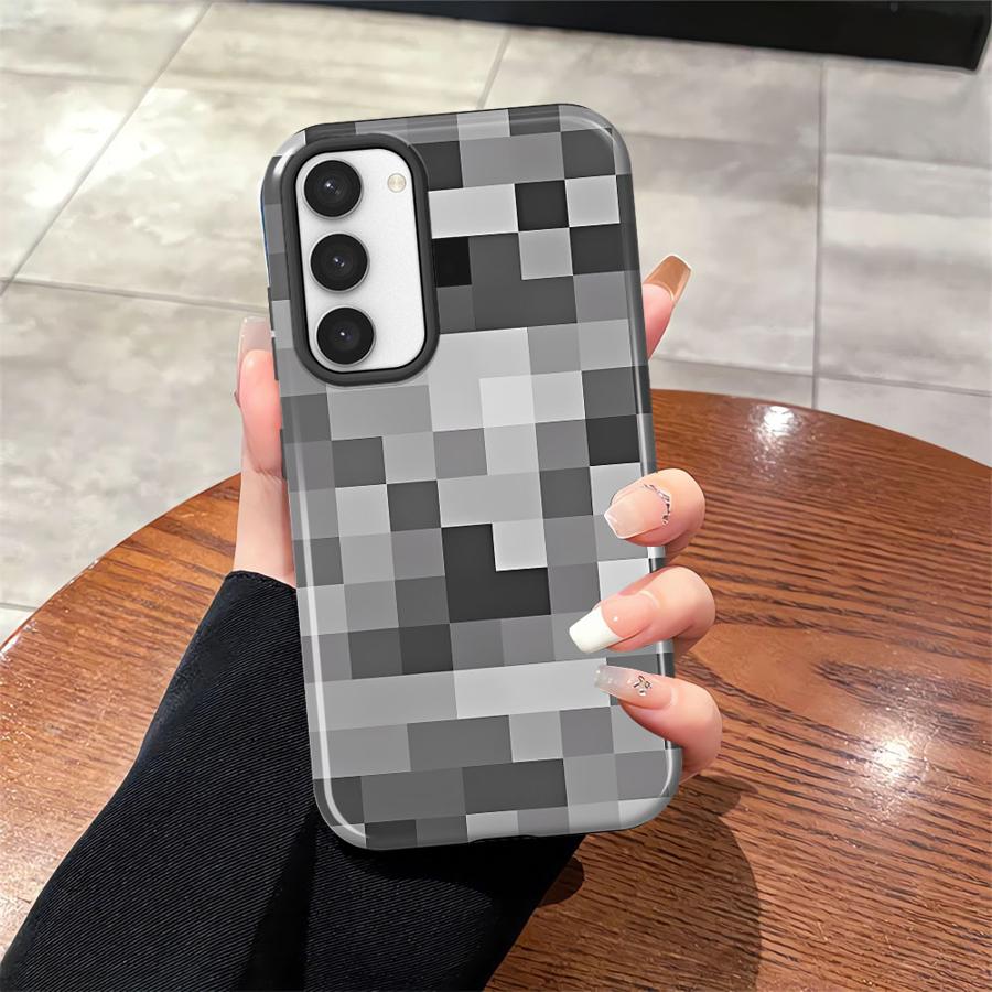 Мультяшный Игровой Пиксельный Блок Чехол для Телефона для Samsung Galaxy S25 A26 A16 A56 S23Ultra S20 FE S25Ultra S23 S24 Ultra A36 Мягкая Крышка