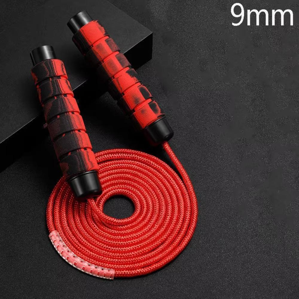 Tangle-Free Nylon Skipping Rope Adjustable Fitness Rope Skipping Weighted Jump Rope Exercise