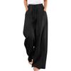 Women S Casual Cotton Linen Blend Wide Leg Pants
