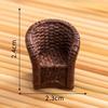 Bamboo Basket Chair Dustpan Dollhouse Simulation Decoration' Dollhouse Miniature Furniture Resin