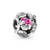 New 925 Silver Charms for Bracelets for Charm Bracelet Butterfly Amulets Charms Strong Spring Pink Jewelry Original