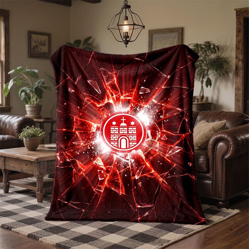 FC St. Pauli Football Print Flannel Blanket Soft Warm Sofa Bed Throw Blanket For Home Office Bedroom