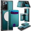 For Samsung Galaxy Note20 Ultra Magnetic Case JEEHOOD J10 Leather Back Phone Cover with Detachable Card Holder Kickstand