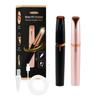 (1 + 1) HEIBER BrowFit Electric Eyebrow Trimmer USB Rechargeable Black & Rose Gold Dual Pack