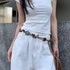 Women's Belt Vintage Ethnic Style Handwoven Belt Women's Style Dress Versatile Decorative Chain A2K6