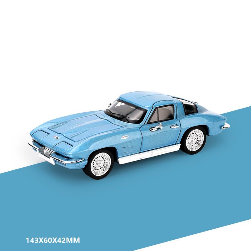 AABHB1 1:32 Chevrolet Corvette C2 Supercar Alloy Metal Diecast Model Car Home Decoration & Collectibles Hobby Display Ornaments Holiday