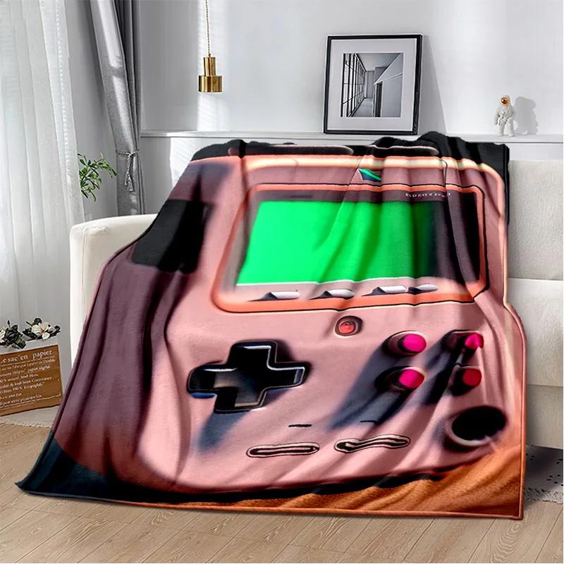Одеяло для игровой консоли Game Boy GamePad в стиле ретро, мягкое одеяло для дома, спальни, кровати, дивана, пикника, путешествия, офиса, одеяло, детское одеяло
