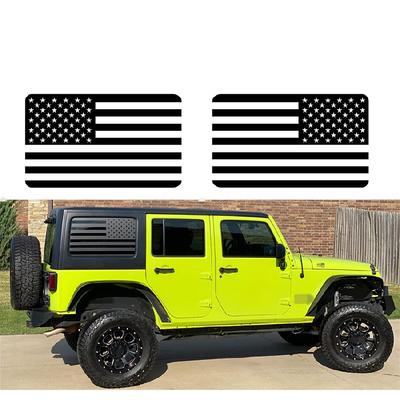 Матовая черная наклейка на заднее окно с американским флагом для Wrangler Jl 4-дверный 2018-2022
